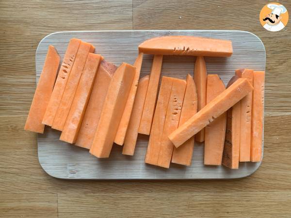 Patate dolci in friggitrice ad aria, croccanti e con il cuore morbido! - Preparazione tappa 2
