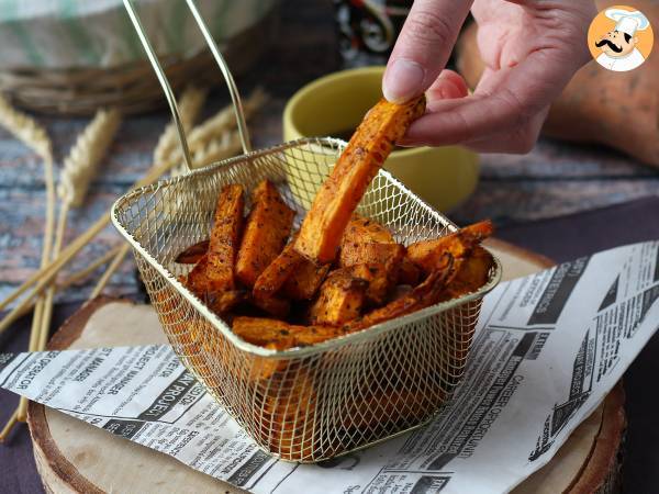 Patate dolci in friggitrice ad aria, croccanti e con il cuore morbido! - Preparazione tappa 5
