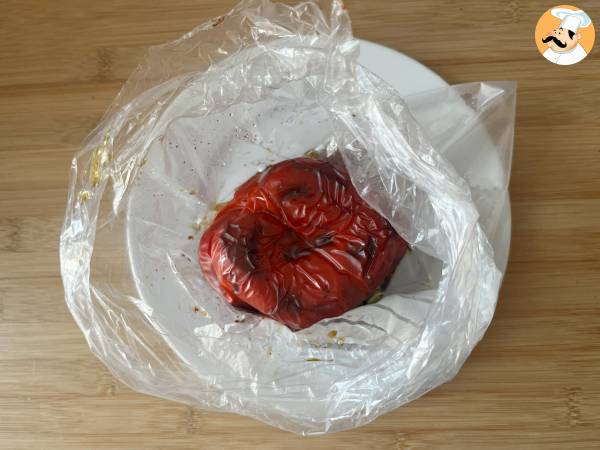 Insalata di peperoni arrostiti in friggitrice ad aria - Preparazione tappa 2