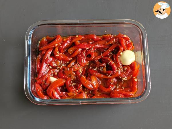 Insalata di peperoni arrostiti in friggitrice ad aria - Preparazione tappa 5