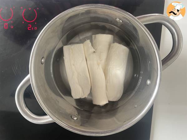 Chips di manioca in friggitrice ad aria! - Preparazione tappa 2