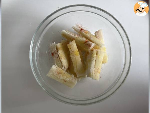 Chips di manioca in friggitrice ad aria! - Preparazione tappa 3