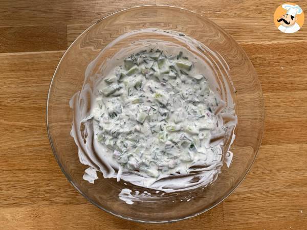 Insalata di cetrioli e patate croccanti - Preparazione tappa 5