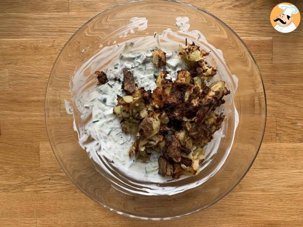 Insalata di cetrioli e patate croccanti - Preparazione tappa 6