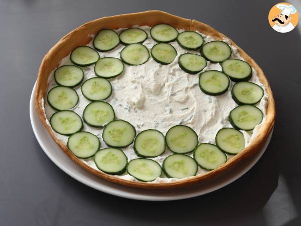 Crostata salata con ricotta, cetrioli e salmone affumicato - Preparazione tappa 8