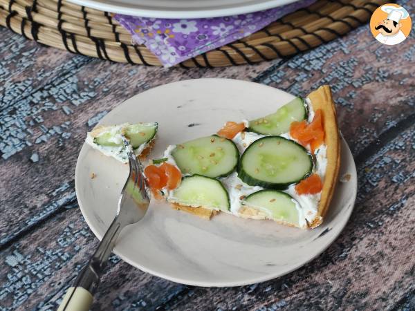 Crostata salata con ricotta, cetrioli e salmone affumicato - Preparazione tappa 11