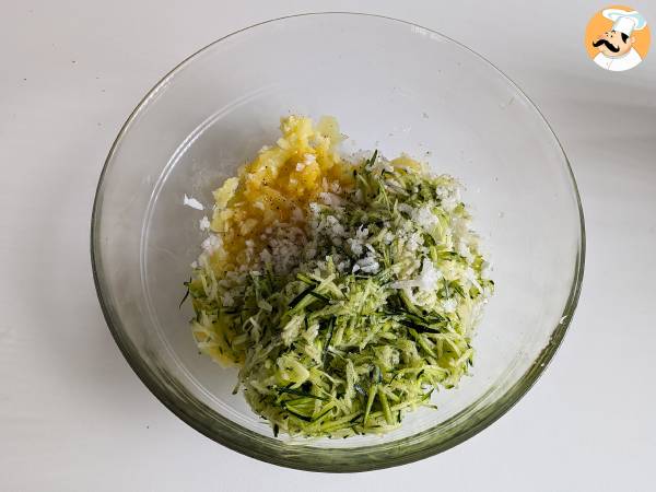 Burger di zucchine e patate in friggitrice ad aria - Preparazione tappa 4