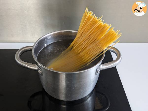Pasta con fiori di zucca, ricotta e pistacchi - Preparazione tappa 1