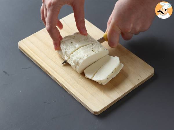 Halloumi piastrato con miele e rosmarino - Preparazione tappa 1