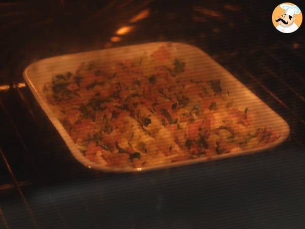 Cosa fare con le tortillas? Un ottimo gratin di Prosciutto, spinaci e mozzarella - Preparazione tappa 6