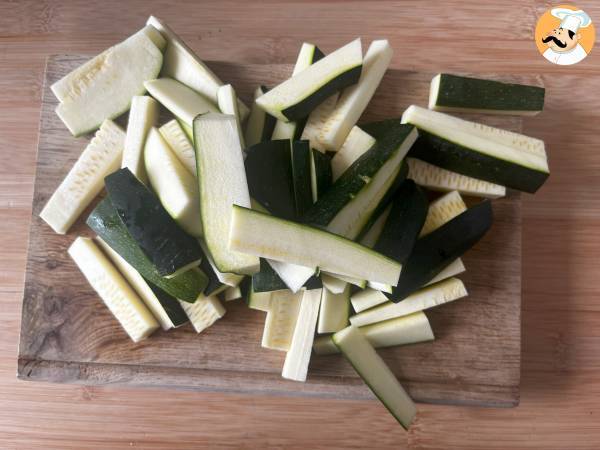 Stick di zucchine in friggitrice ad aria - Preparazione tappa 1