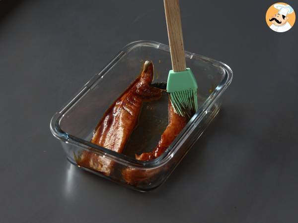 Sgombro glassato con salsa di soia e miele - Preparazione tappa 4