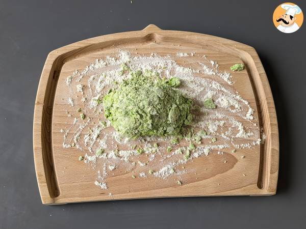 Gnocchi di piselli con salsa ai funghi - Preparazione tappa 2