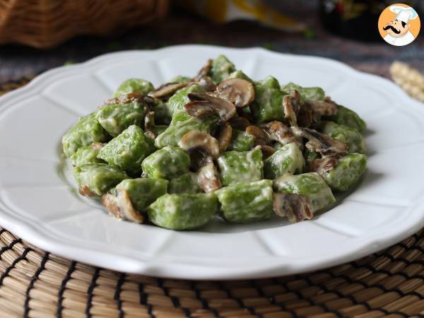 Gnocchi di piselli con salsa ai funghi - Preparazione tappa 10