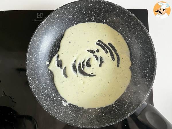Pasta con crema di ricotta e basilico - Preparazione tappa 5
