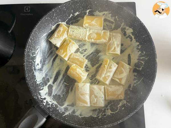 Pasta con crema di ricotta e basilico - Preparazione tappa 6