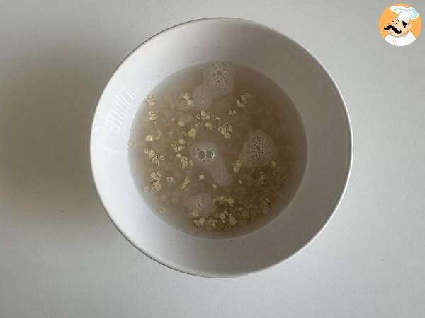 Overnight oat: avena, frutti rossi e cioccolato - Preparazione tappa 1