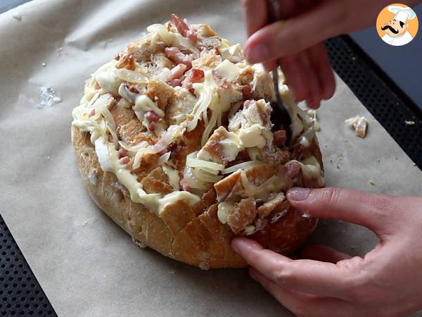 Pane ripieno con formaggio e pancetta - Preparazione tappa 8