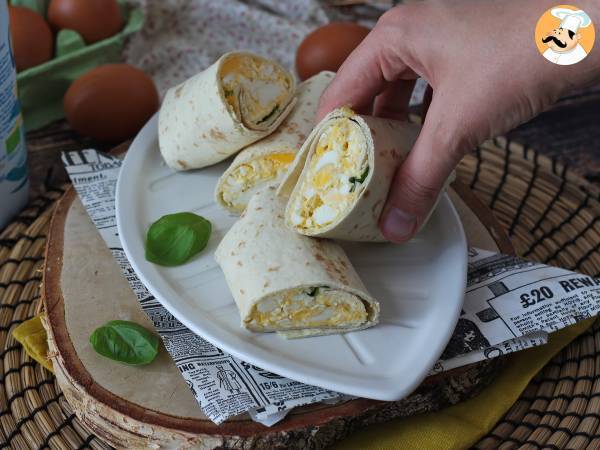 Wrap super proteico con uova e feta - Preparazione tappa 8