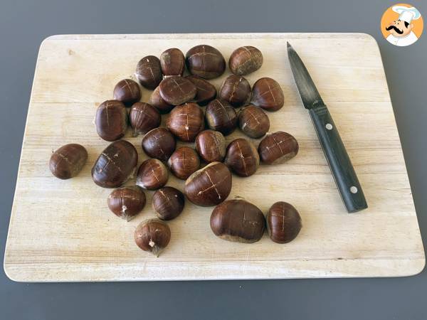 Castagne in friggitrice ad aria - Preparazione tappa 2