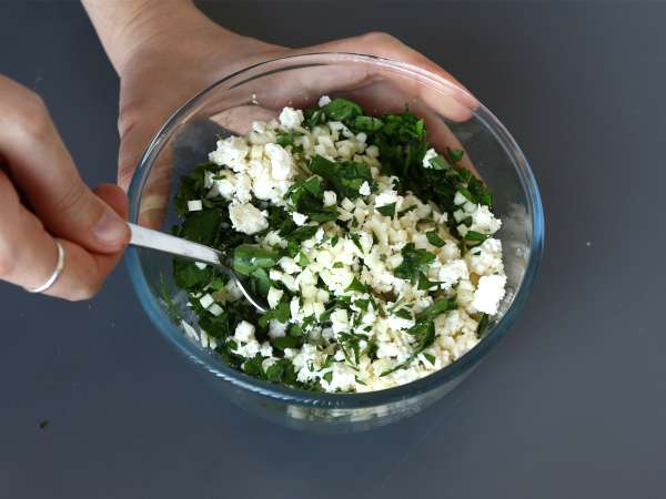 Rqaqat Jibneh: gli involtini libanesi vegetariani in friggitrice ad aria - Preparazione tappa 1