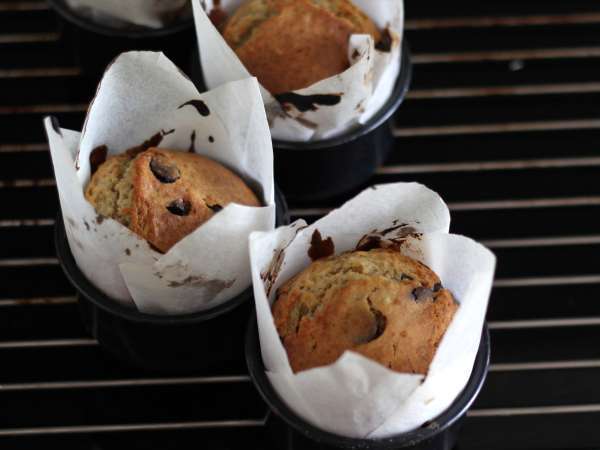Muffin alla banana e gocce di cioccolato extra gourmet - Preparazione tappa 11