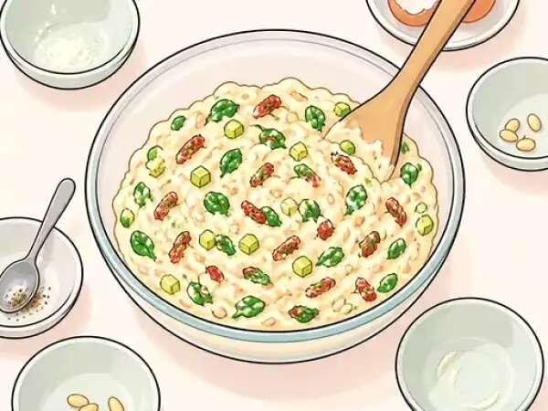 Torta rustica di phyllo con ricotta, spinaci e verdure mediterranee - Preparazione tappa 4