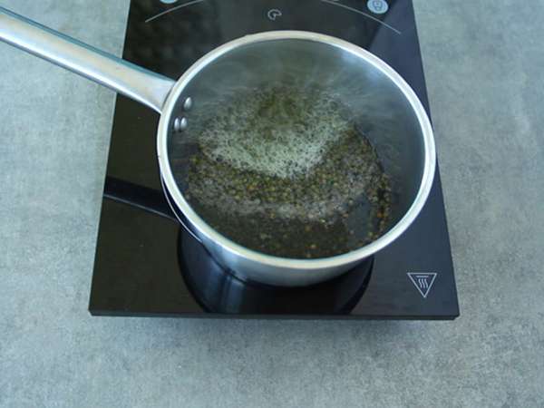 Insalata di lenticchie con pomodorini e feta - Preparazione tappa 1