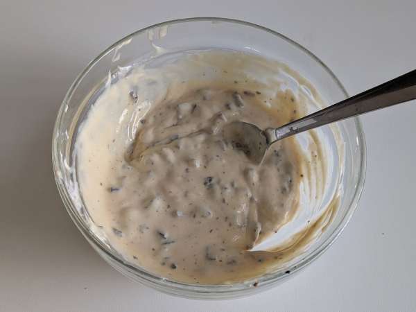 Tortini salati con olive e Philadelphia in friggitrice ad aria - Preparazione tappa 5