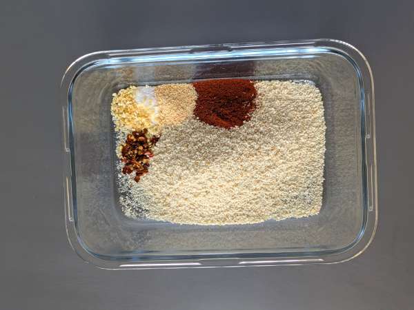 Nuggets di tofu in friggitrice ad aria croccanti e speziati - Preparazione tappa 3