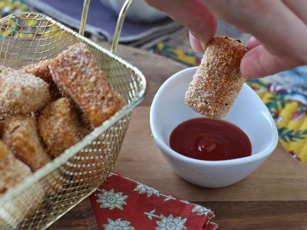 Nuggets di tofu in friggitrice ad aria croccanti e speziati - Preparazione tappa 8