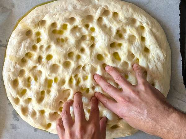Focaccia rustica con cipolla e rosmarino - Preparazione tappa 9