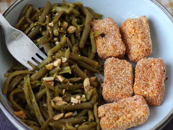 Nuggets di tofu e fagiolini alla thailandese in friggitrice ad aria - Preparazione tappa 8