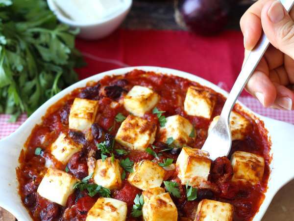 Fagioli rossi al forno con pomodoro e feta - Preparazione tappa 4