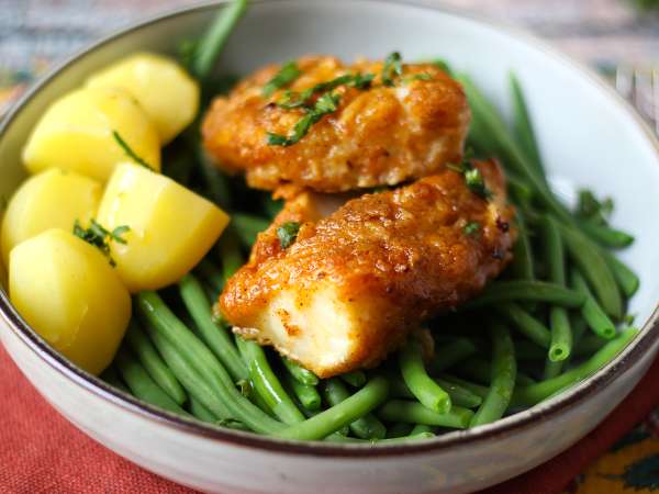 Filetti di merluzzo al limone e spezie con patate al vapore e fagiolini - Preparazione tappa 9