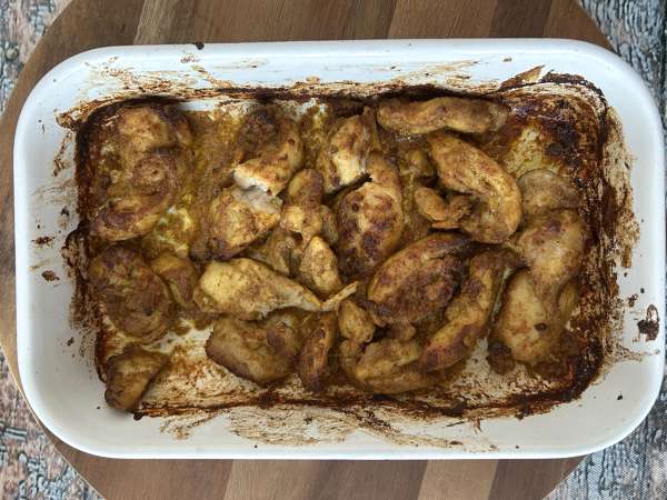 Shawarma di pollo in friggitrice ad aria con salsa tahini - Preparazione tappa 6