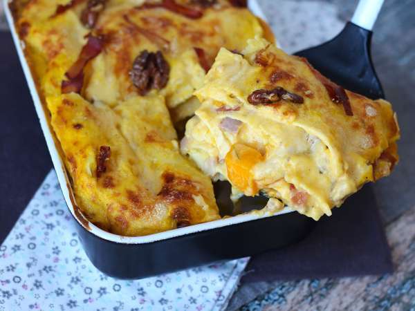 Lasagne con zucca, speck e noci cremose e croccanti - Preparazione tappa 10
