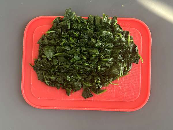 Lasagne vegetariane con spinaci e tofu in friggitrice ad aria - Preparazione tappa 2