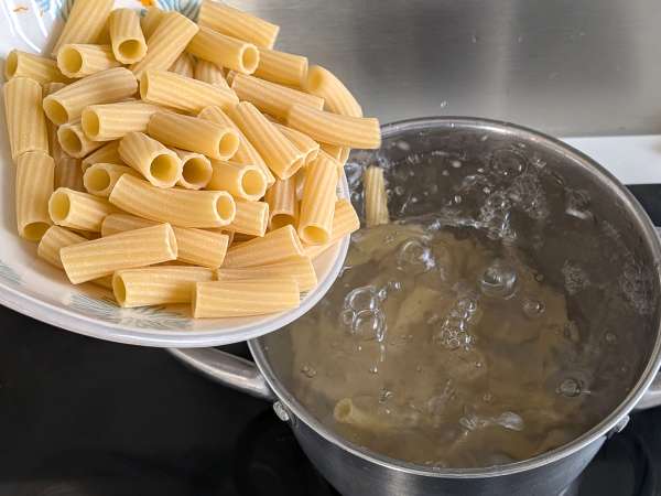 Pasta al forno con zucca, funghi e besciamella - Preparazione tappa 5