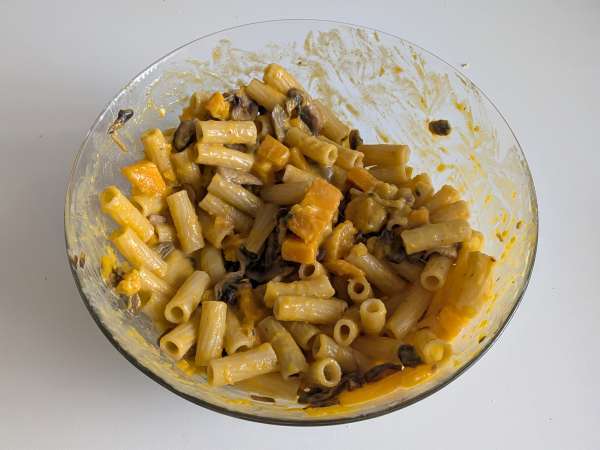 Pasta al forno con zucca, funghi e besciamella - Preparazione tappa 7