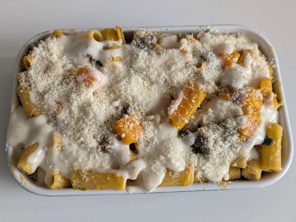 Pasta al forno con zucca, funghi e besciamella - Preparazione tappa 9