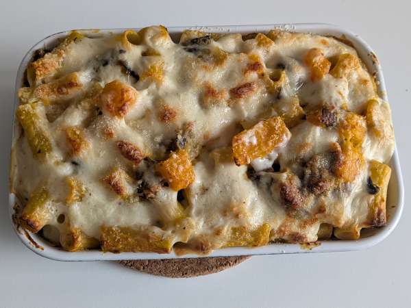 Pasta al forno con zucca, funghi e besciamella - Preparazione tappa 10