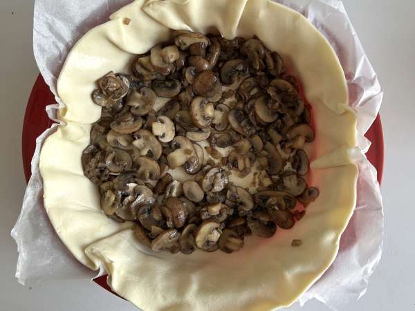 Quiche con zucca e funghi cremosa e autunnale - Preparazione tappa 6