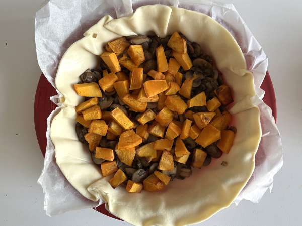 Quiche con zucca e funghi cremosa e autunnale - Preparazione tappa 7