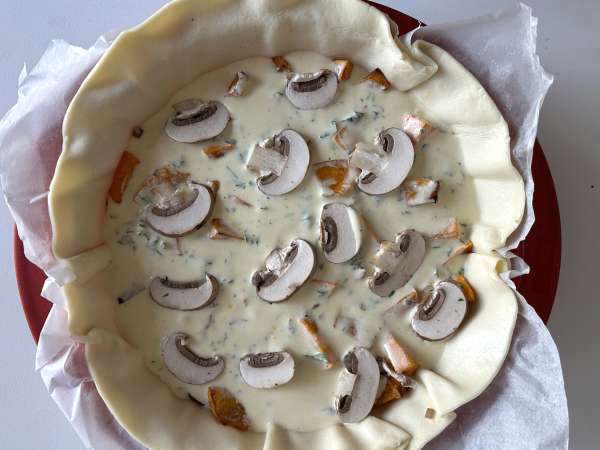 Quiche con zucca e funghi cremosa e autunnale - Preparazione tappa 8