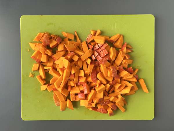 Strudel salato di zucca potimarron e feta con pasta sfoglia croccante - Preparazione tappa 1