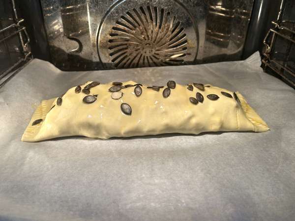 Strudel salato di zucca potimarron e feta con pasta sfoglia croccante - Preparazione tappa 7