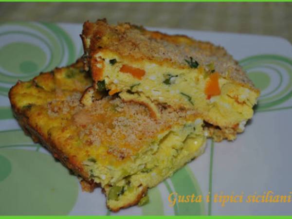 Frittata al forno di ricotta allo zafferano e verdure - Preparazione tappa 3
