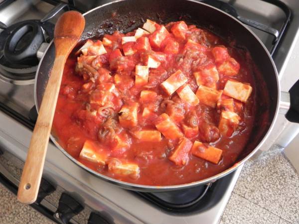 Dadolata di Tofu piccante - Preparazione tappa 1