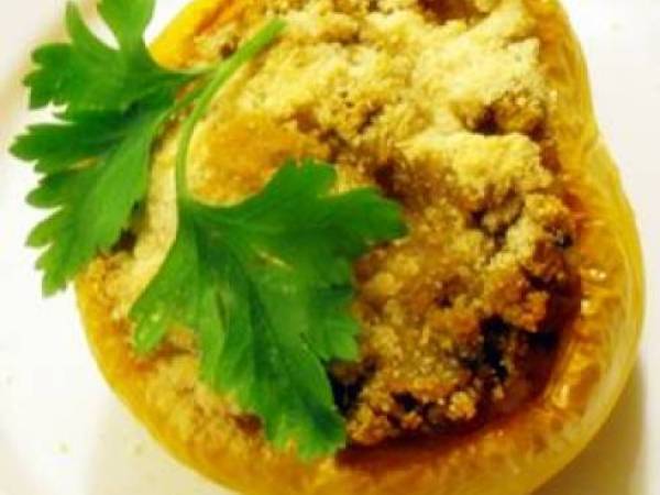 Peperoni ripieni vegan con tofu e curcuma - Preparazione tappa 2